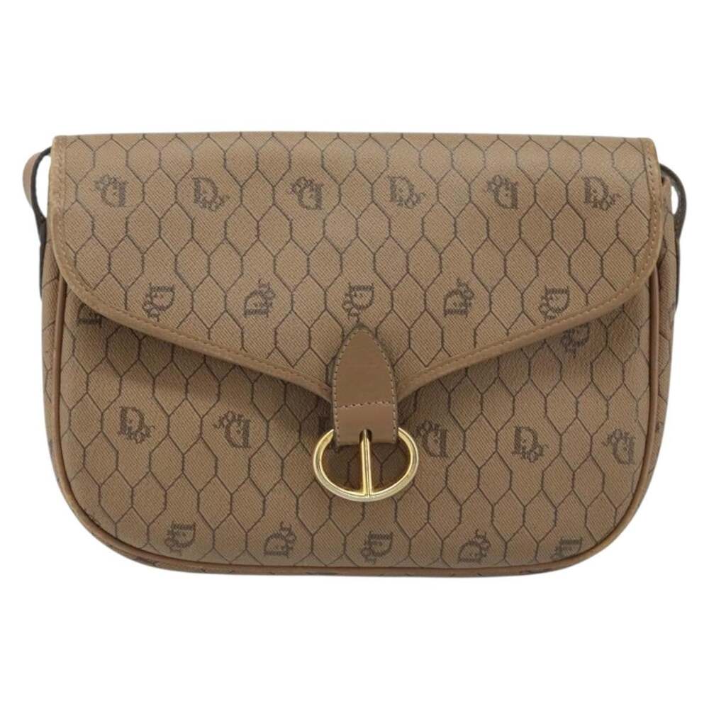 Dior Honeycomb Canvas Shoulder Bag Beige